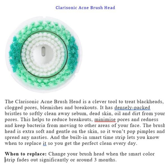 2 PACK Clarisonic Acne Cleansing Brush Head Replacements (2 EACH) NIB SEALED - Picture 6 of 13